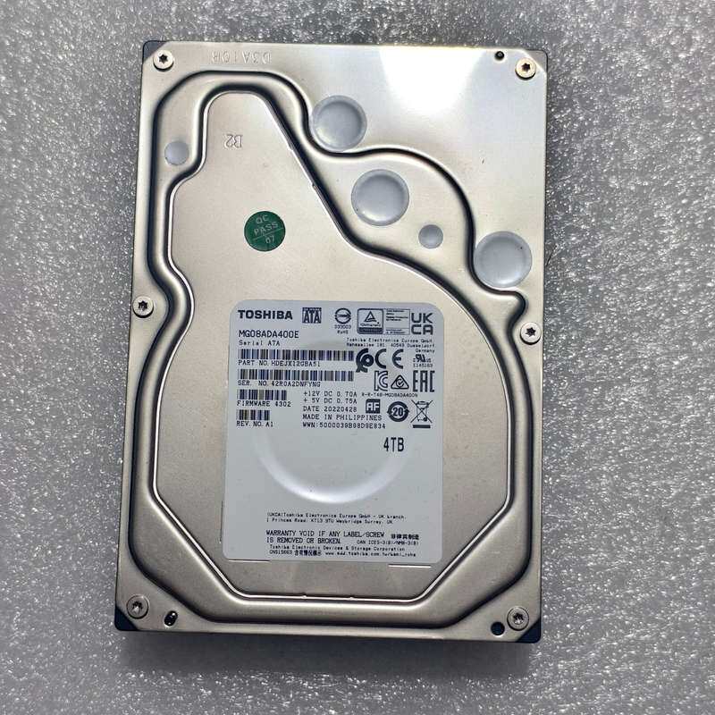 东芝4TB机械硬盘，型号MG08ADA400E，SATA接口--议价商品