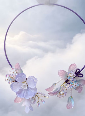 梦幻水晶花朵璎珞项圈公主风