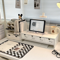 双层笔记本电脑增高架书桌办公室台式显示器支架收纳架桌面置物架