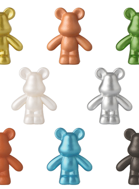 适用乐高拼装积木小人仔迷你小熊金银黑绿黄色无印刷DIY拼装玩具