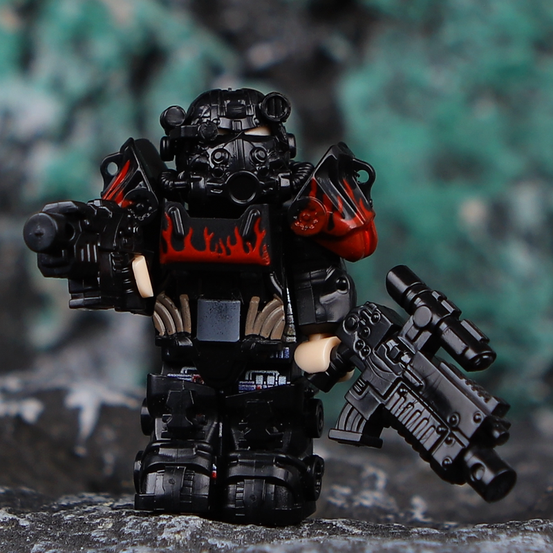 适用乐高第三方辐射动力装甲乐T60机甲机器人积木小人仔拼装玩具