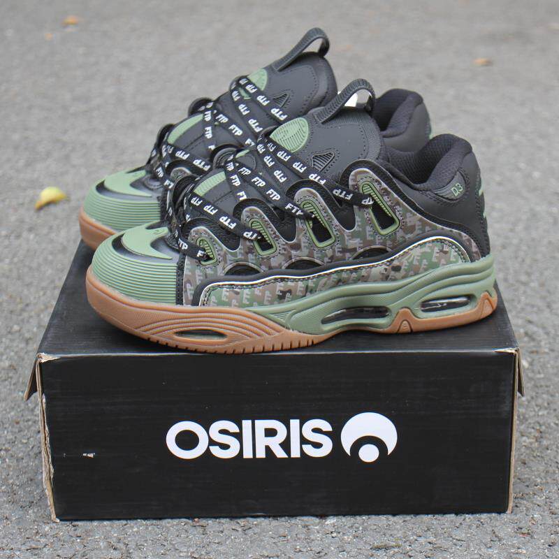 迷彩OSIRIS D3 FTP合作款气垫滑板鞋运动舒适BMX板鞋反光男女板鞋