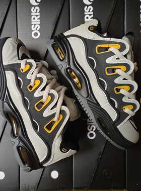 黑黄OSIRIS生胶厚底面包鞋滑板鞋缓震耐磨增高休闲运动低帮D3板鞋