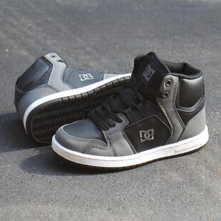 特价培训儿童DC高帮滑板鞋复古厚底系带运动休闲耐磨舒适BMX鞋sk8