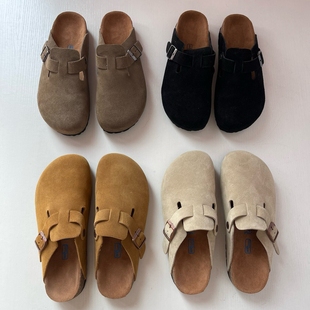 2026新款软木鞋女鞋男鞋真皮勃肯鞋男厚底增高休闲情侣同款半拖鞋