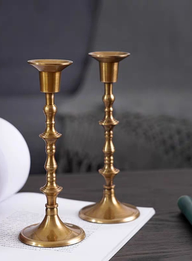 美式复古烛台杆蜡烛底座