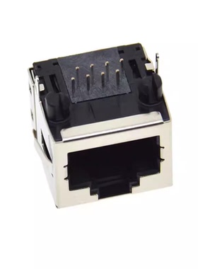 Foxconn富士康JM37115-L0FF-4F网口RJ45无灯8pin屏蔽带弹片镀金