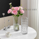 水晶大花瓶水养富贵竹百合轻奢摆件客厅插花餐桌玻璃高端北欧高档