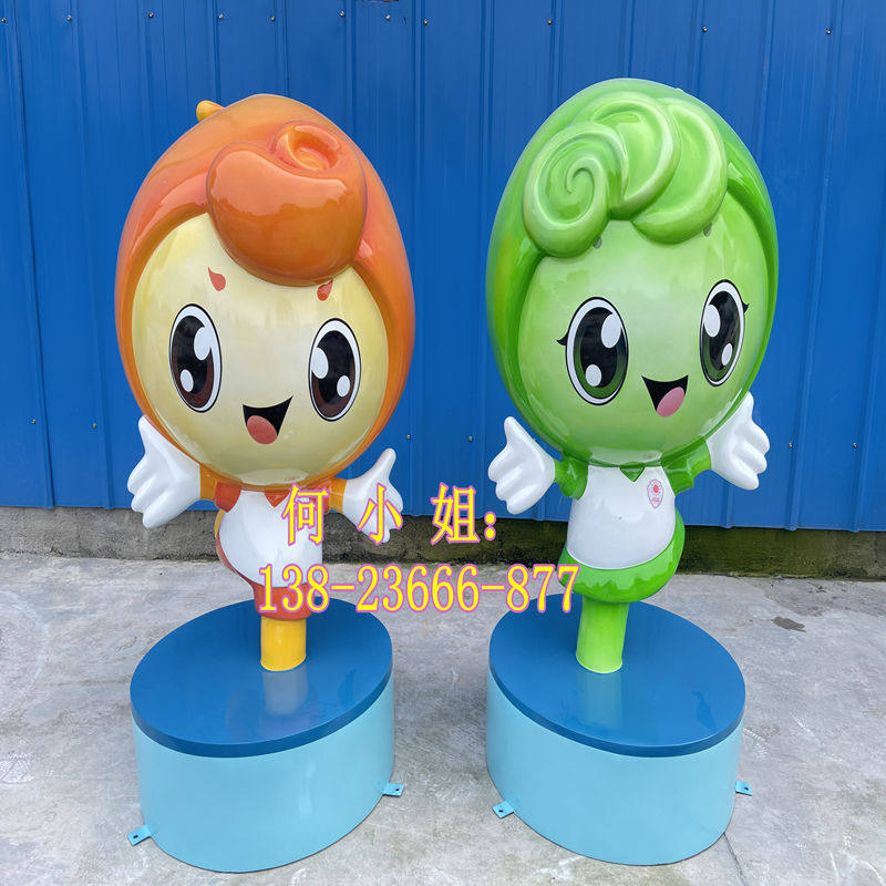 企业公司品牌LOGO标志定制大型树脂玻璃钢卡通动物吉祥物雕塑公仔