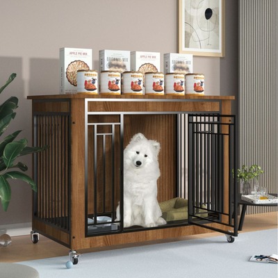 厂家实木狗笼子小型犬木质狗笼中型犬带厕所分离宠物笼狗别墅
