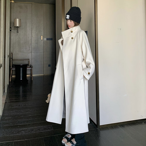 高级韩系白色过膝感新款双
