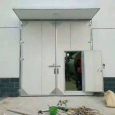Огнестойкая дверь 折叠门夹芯板门彩钢门工业车间厂房防火平开门推拉门岩棉保温大门