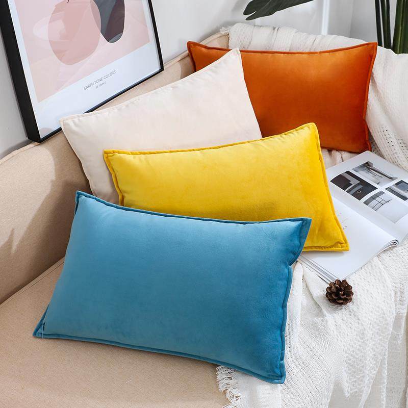 北欧ins风黄色抱枕沙发靠背客厅腰枕长条长方形天鹅绒轻奢靠垫套在类目 居家布艺, 靠垫/抱枕中 - 来自Buy2taobao.com提供专业的淘宝代购服务