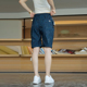 子速干大码 提花灰色冰丝短裤 直筒宽松 薄款 运动休闲五分裤 男款 夏季