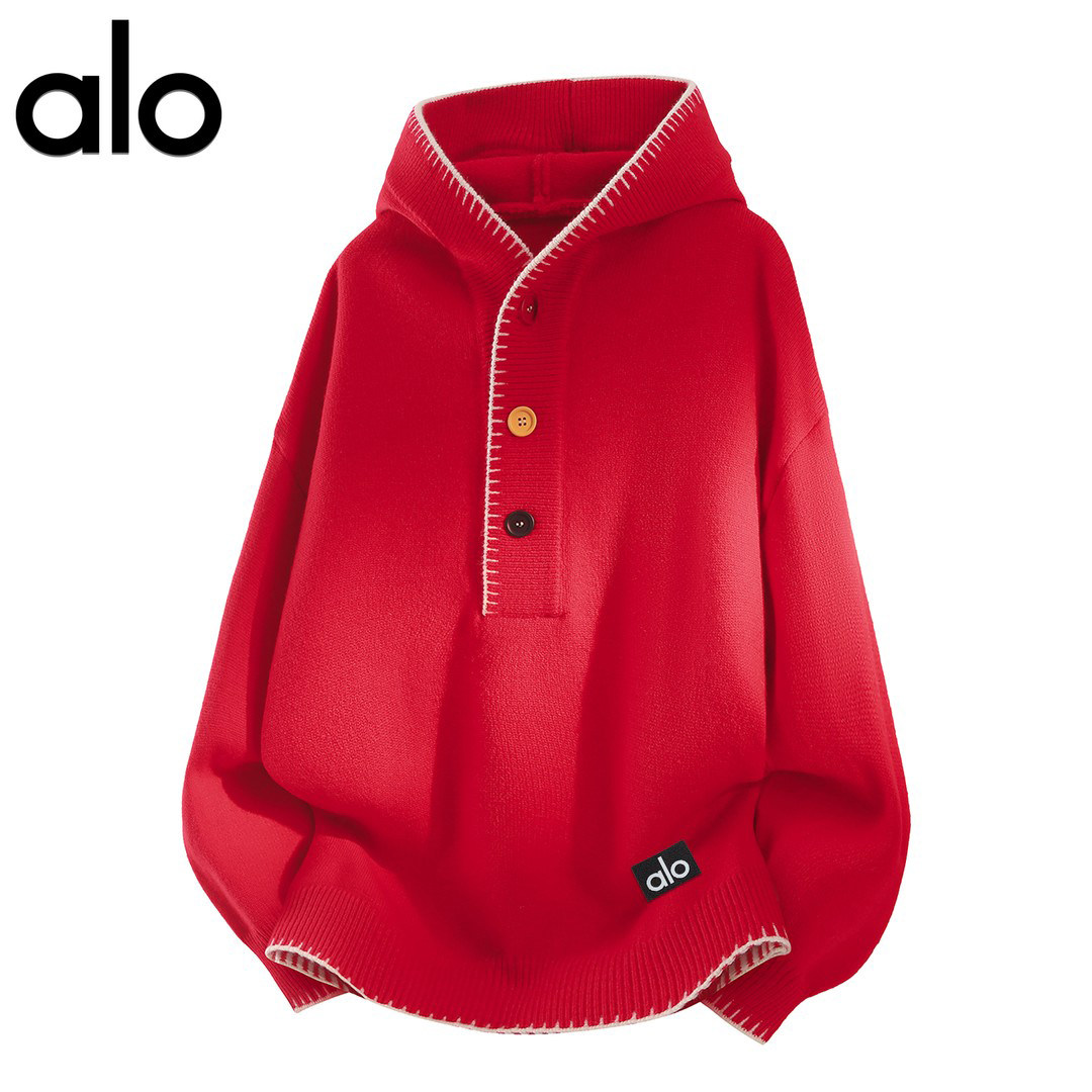 官方奥特莱斯】美式重磅连帽毛衣男冬季设计感针织衫宽松慵懒外套