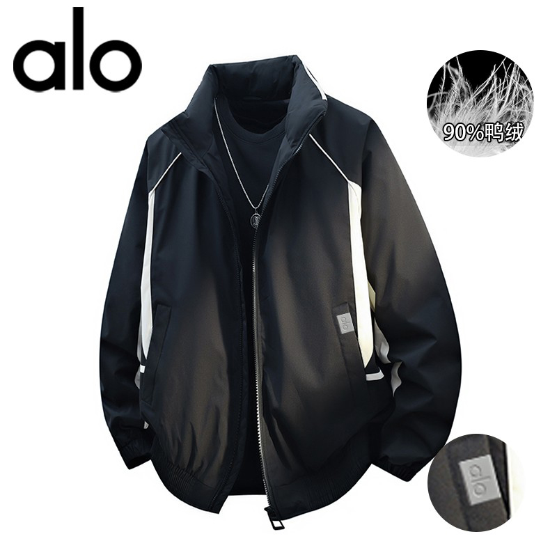 官方奥特莱斯】品牌折扣 冬季轻薄保暖立领羽绒服男休闲夹克外套