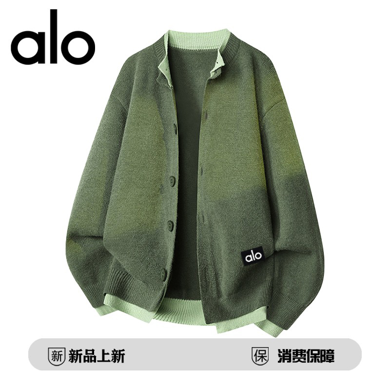 官方奥特莱斯】品牌折扣秋季假两件针织高级休闲情侣开衫毛衣外套