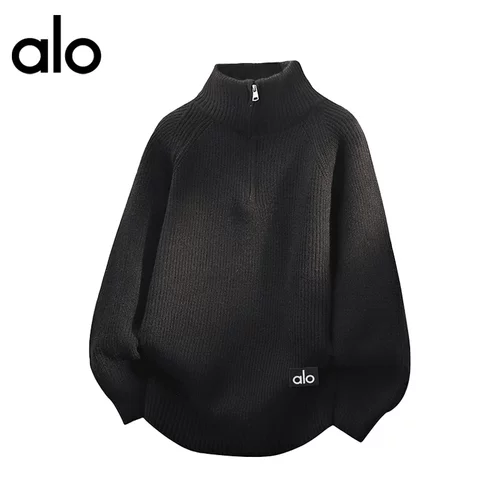 【官方奥特莱斯品牌折扣情侣秋冬季半高领毛衣男女宽松潮牌针织衫