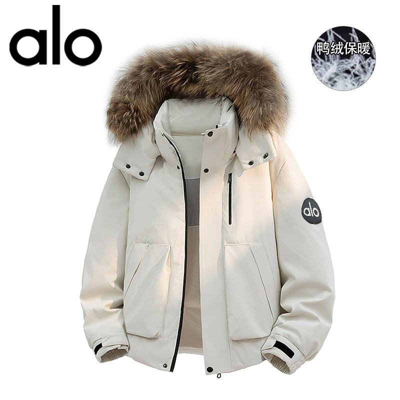 官方奥特莱斯】品牌折扣秋冬季新白鸭绒毛领外套男女款休闲羽绒服