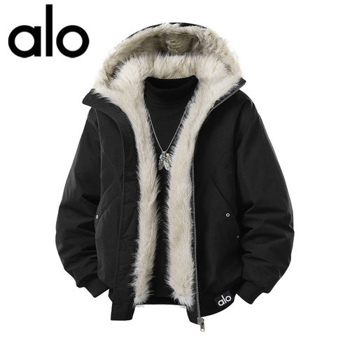 官方奥特莱斯品牌折扣美式连帽座山雕棉服秋冬季毛领加厚棉衣