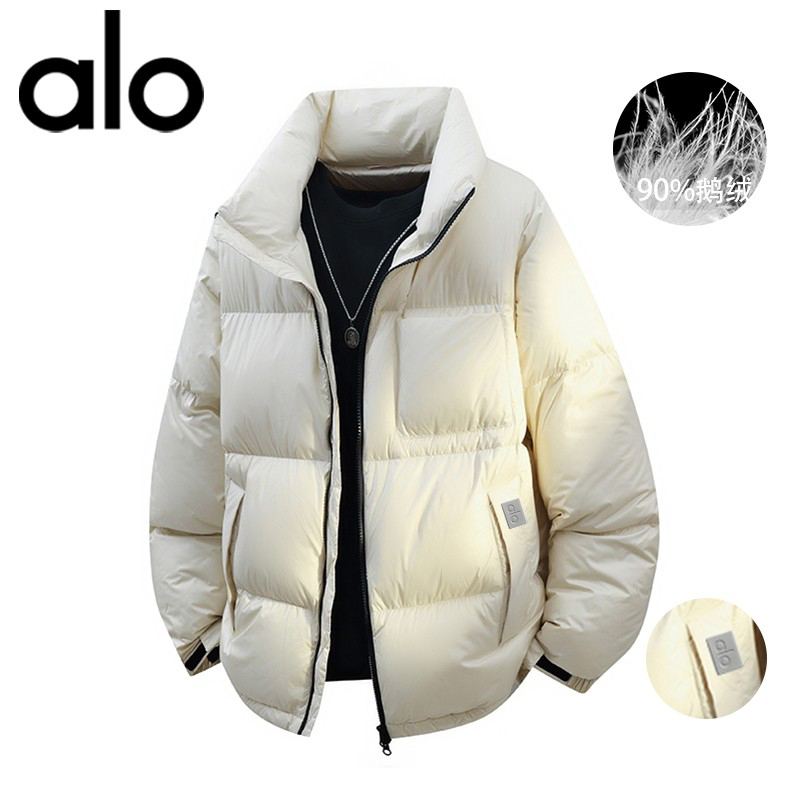 官方奥特莱斯】品牌折扣 冬季轻薄鹅绒立领羽绒服男休闲夹克外套