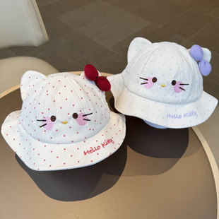 婴儿帽子春秋季渔夫帽可爱超萌小月龄宝宝遮阳帽户外防风太阳帽子