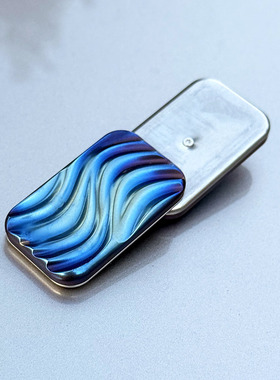 Wave浪 新款 TC21纯钛无限位推牌 无聊神器 学生解压玩具烤蓝版