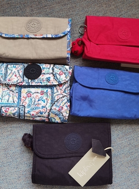 新款现货猴子包专柜正品 女士 收纳包 化妆包附件包樱桃粉K70473