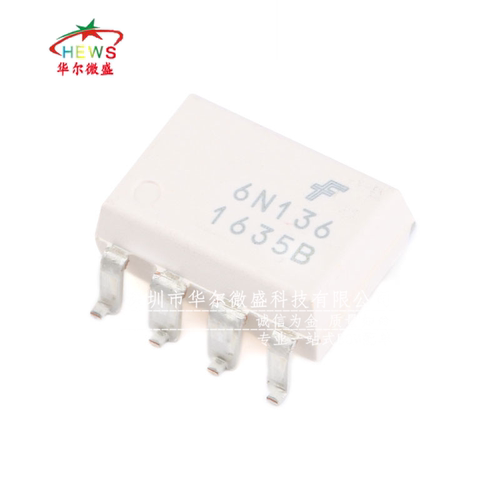 原装正品 6N136SDM 6N136 贴片SOP-8 逻辑输出高速晶体管光耦合器