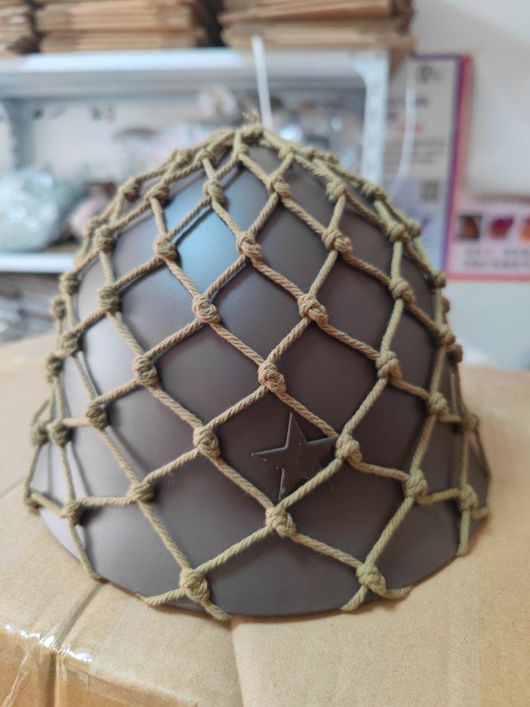 日式90式头盔金属钢盔 舞台道具 90型号老头盔带头盔网