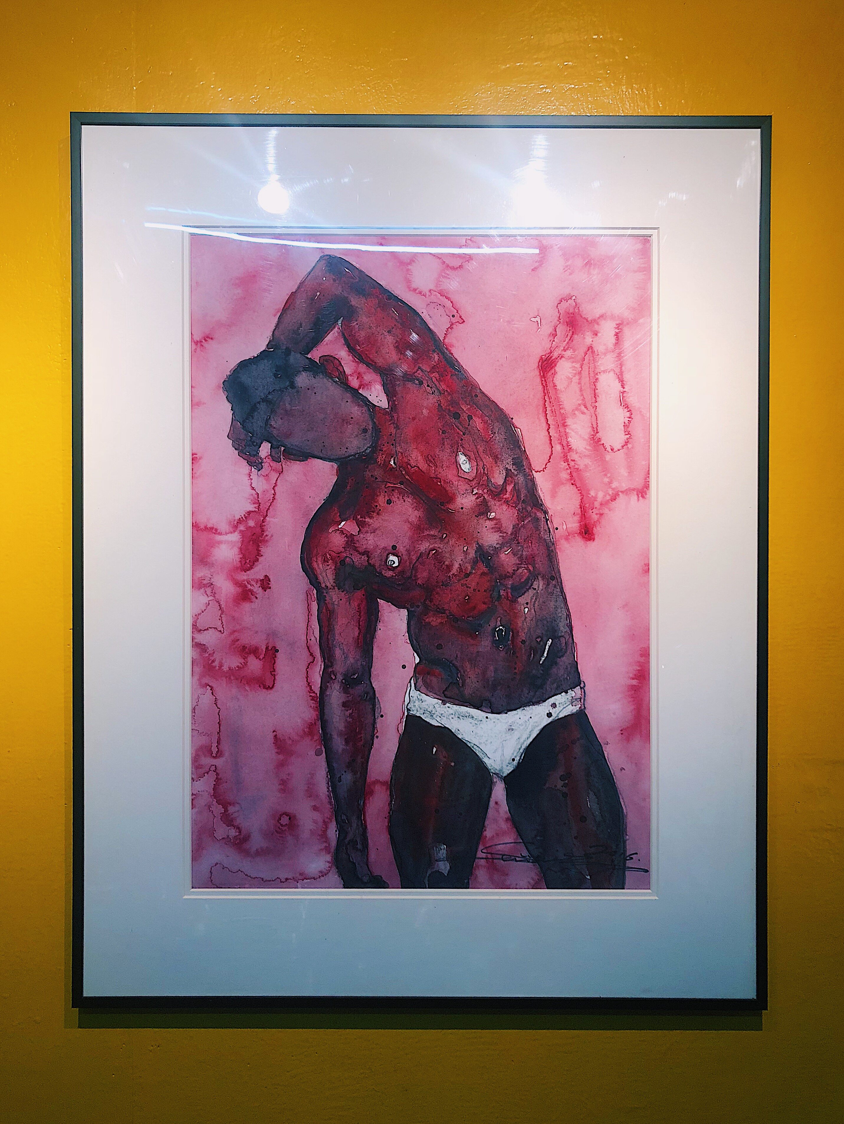 原创限量版高精度孙继成孤独患者水彩人体版画装饰作品