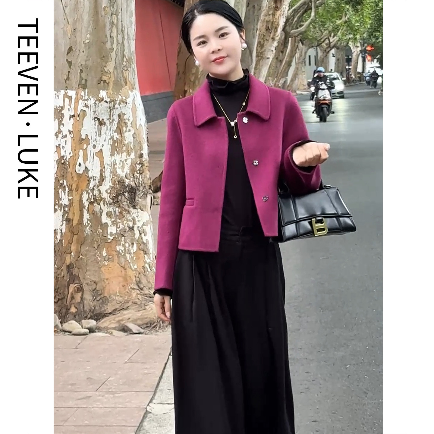 2025秋冬新款双面呢大衣女显瘦韩版外套羊毛呢气质小个子妈妈短款,女装/女士精品,毛呢外套,淘宝优惠券,粉丝福利购,淘宝优惠卷