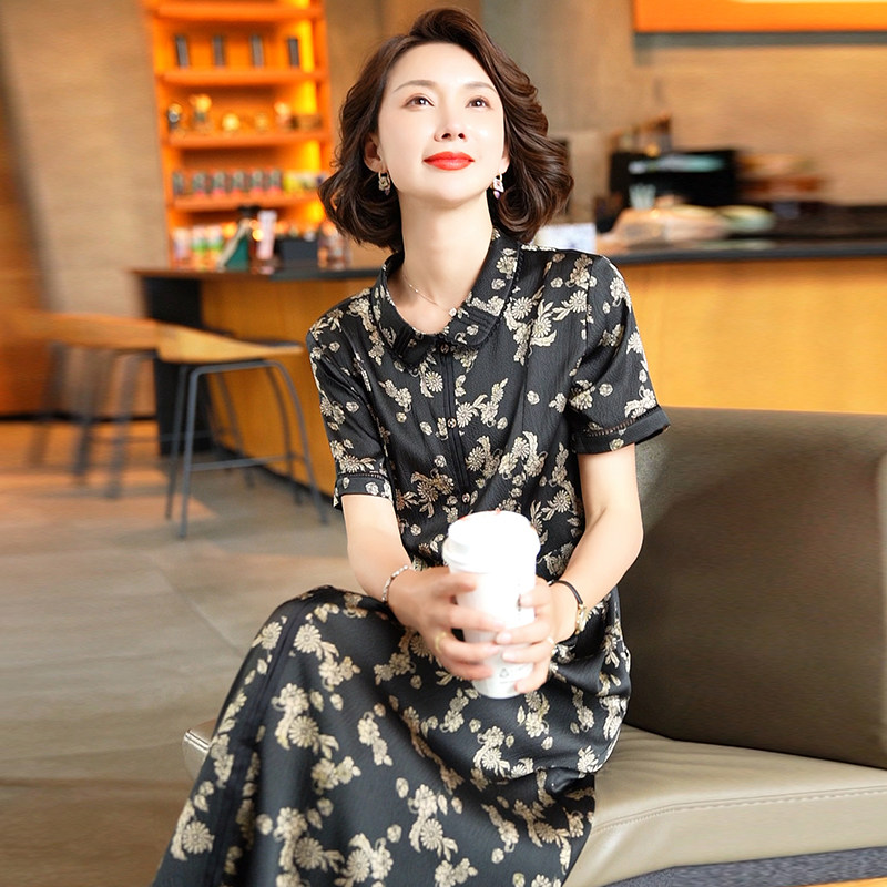 迪芬璐嘉气质真丝连衣裙女