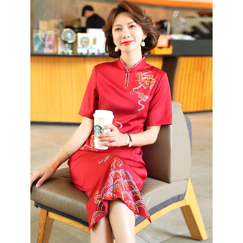 迪芬璐嘉气质复古婚宴改良旗袍女