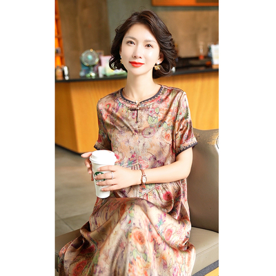 真丝桑蚕丝连衣裙女气质优雅