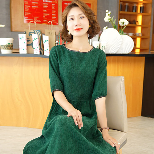迪芬璐嘉气质优雅香云纱连衣裙女
