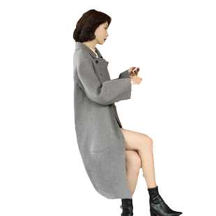 2023流行双面呢大衣女双面呢长款毛呢新款羊毛外套气质妈妈百搭