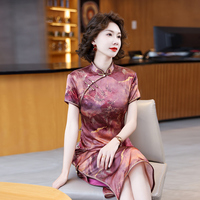 迪芬·璐嘉氣質(zhì)優(yōu)雅真絲旗袍