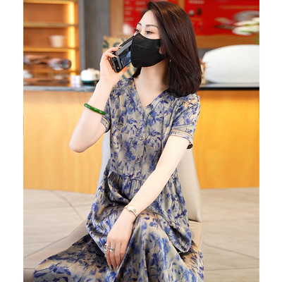 迪芬璐嘉真丝桑蚕丝连衣裙女