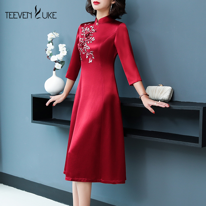 迪芬·璐嘉礼服醋酸连衣裙