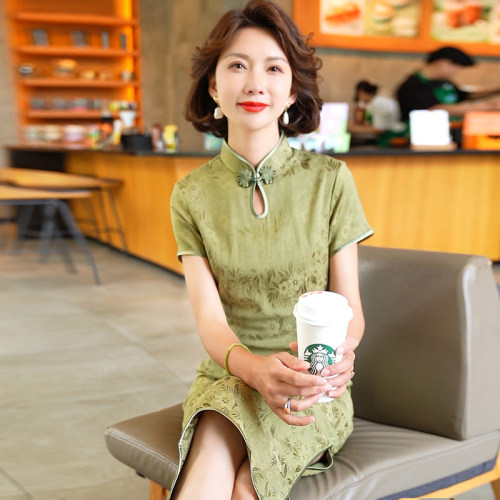 迪芬璐嘉气质优雅复古改良旗袍女