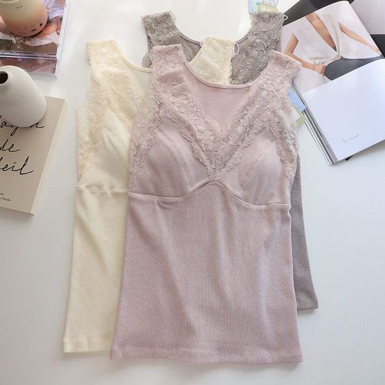 小知家秋冬羽毛蛋白螺纹莫代尔薄保暖背心免穿文胸蕾丝打底女上衣,女士内衣/男士内衣/家居服,保暖背心,淘宝优惠券,粉丝福利购,淘宝优惠卷