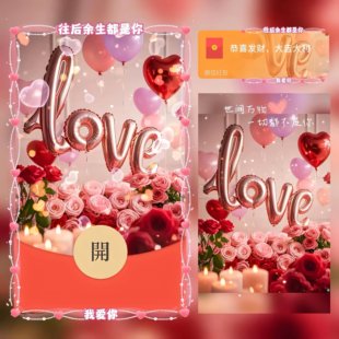 往后余生都是你LOVE微信红包封面序列号新款动态音乐红包皮肤封面