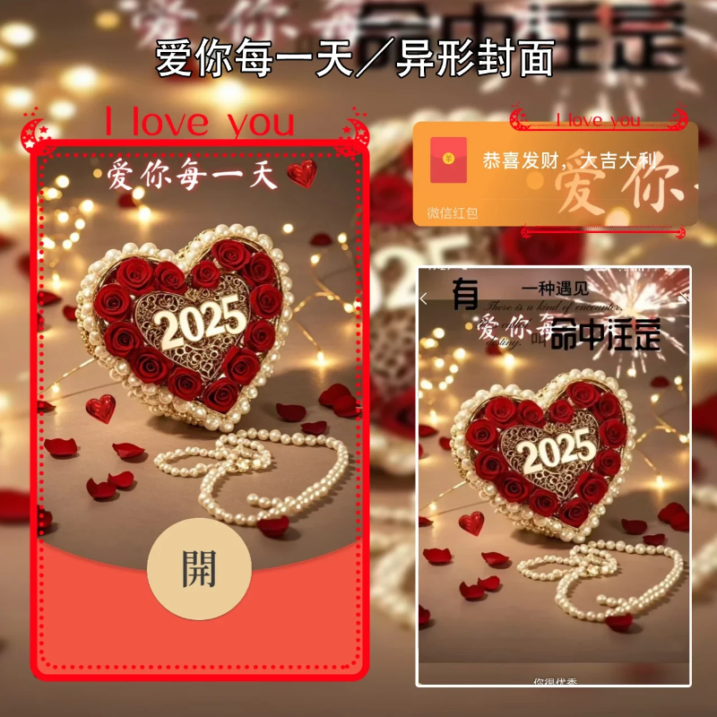 爱你每一天微信红包封面序列号新款异形高端动态音乐