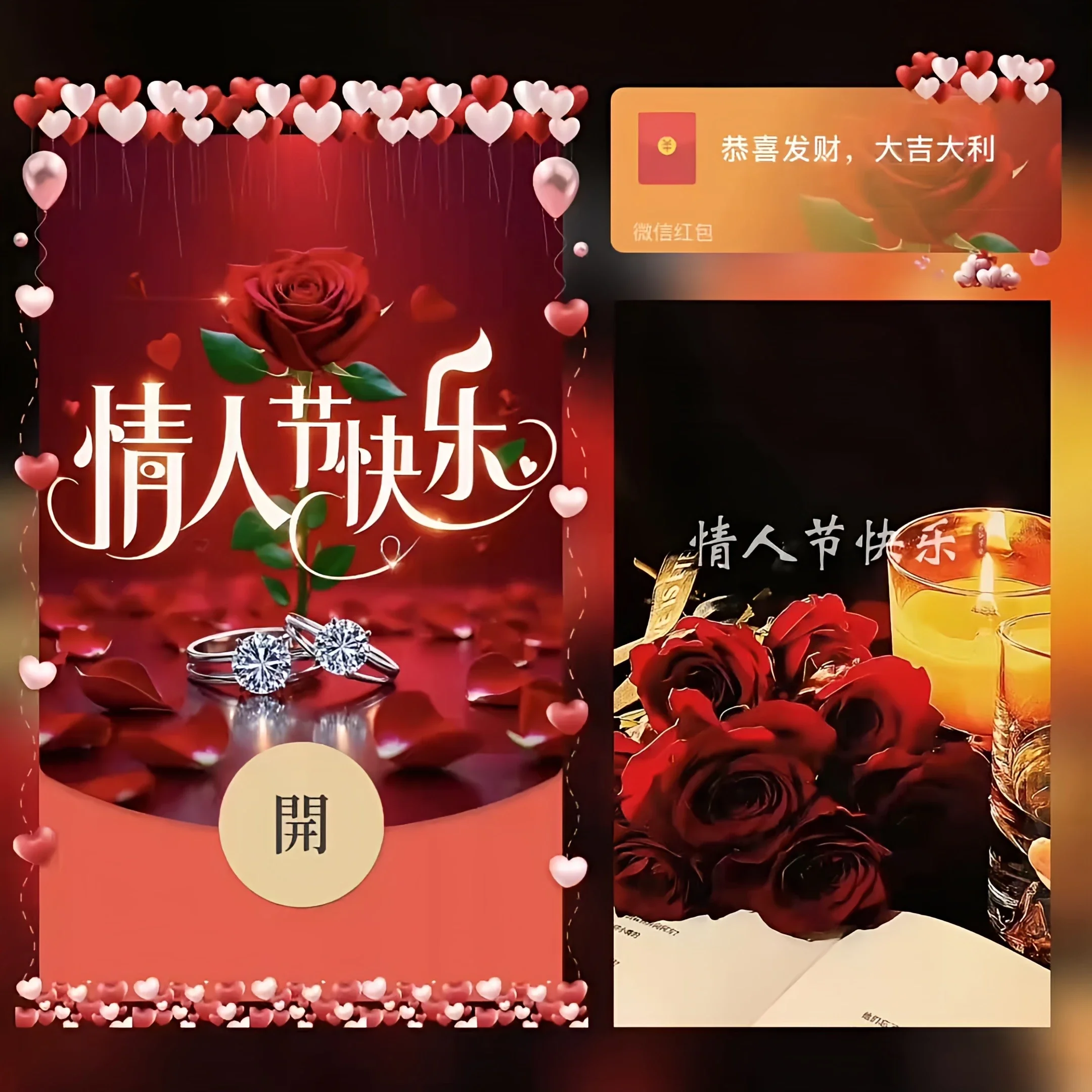 情人节快乐微信红包封面序列号新款动态音乐红包皮肤封面