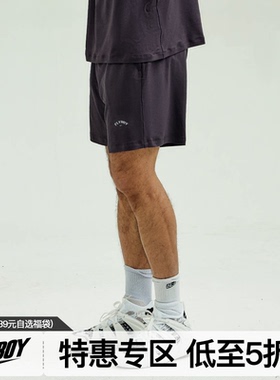 FLYBOY 25春夏 基础纯色短裤凉感吸湿速干宽松休闲裤