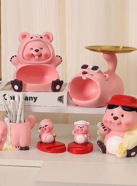小粉狸盲盒可爱桌面摆件
