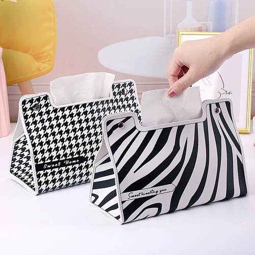 Nordic ins тысячи птиц кожаная бумажная коробка для домохожительной гостиной легкая роскошная бумага для рисования полотенец коробка коробка для бумажной коробки высокая