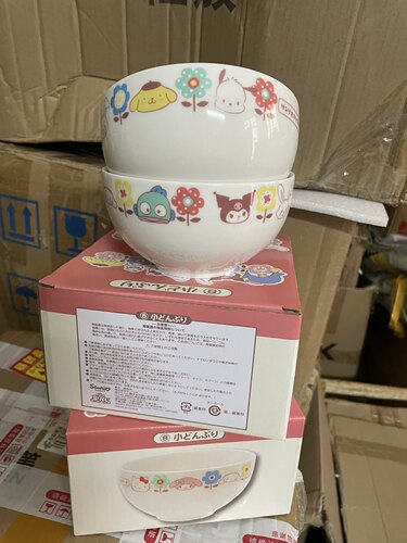 日单三丽鸥陶瓷饭碗玻璃方饭盒