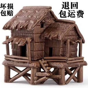 上水石假山盆景小屋房子多肉装饰